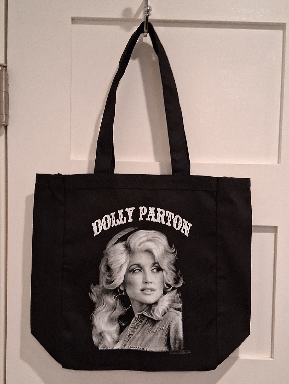 Dolly Parton Graphic Tote Bag Black Bag NEW
